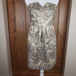 Gianni Bini Metallic Strapless Cocktail Dress, 8